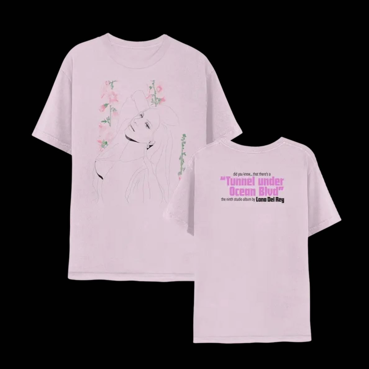 lilac ocean blvd t-shirt - lana del rey