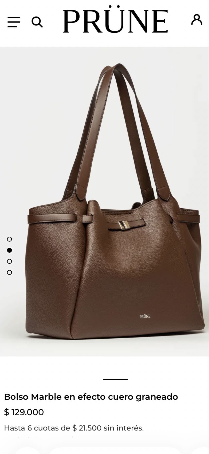 Bolso marble en efecto cuero graneado Prune - La amo, es el sueño de mi vida. La cartera soñada para la facu