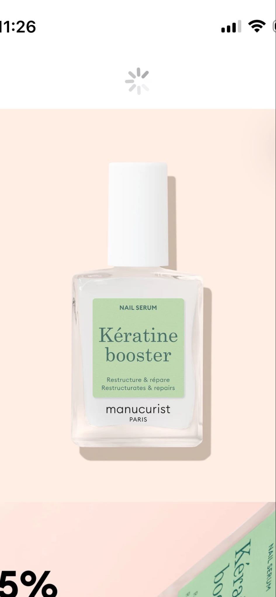 keratine booster nail strengthening serum - manucurist paris