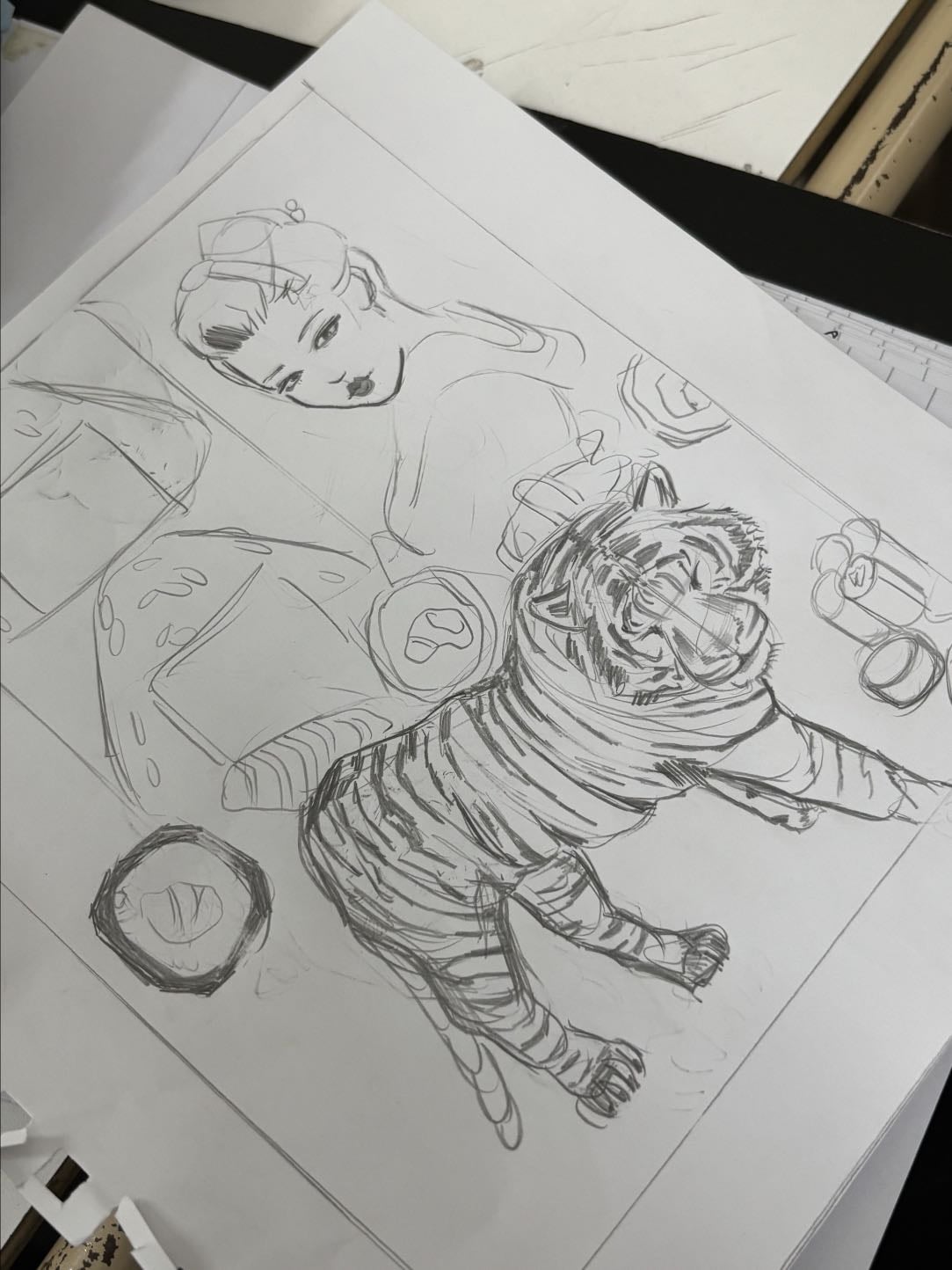 quise hacer un póster para sushi