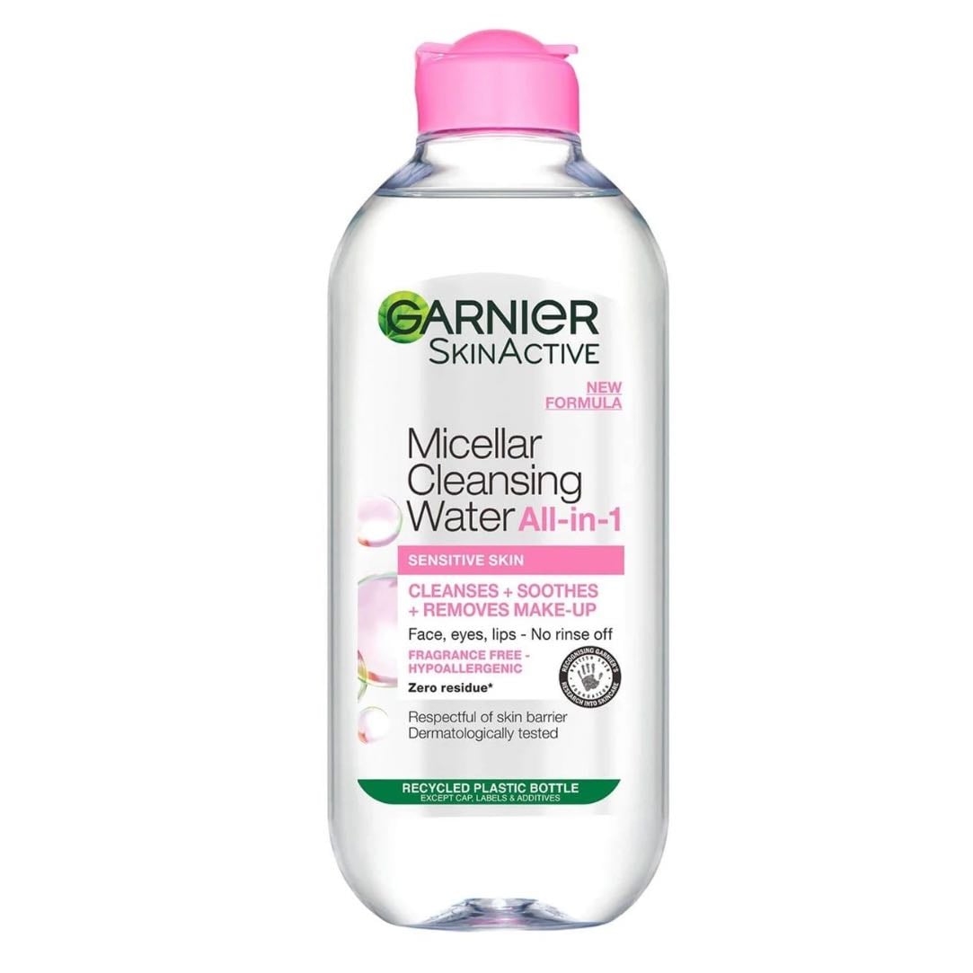 Garnier Micellar Cleansing Water - Gently removes makeup and leaves skin clean and refreshed.