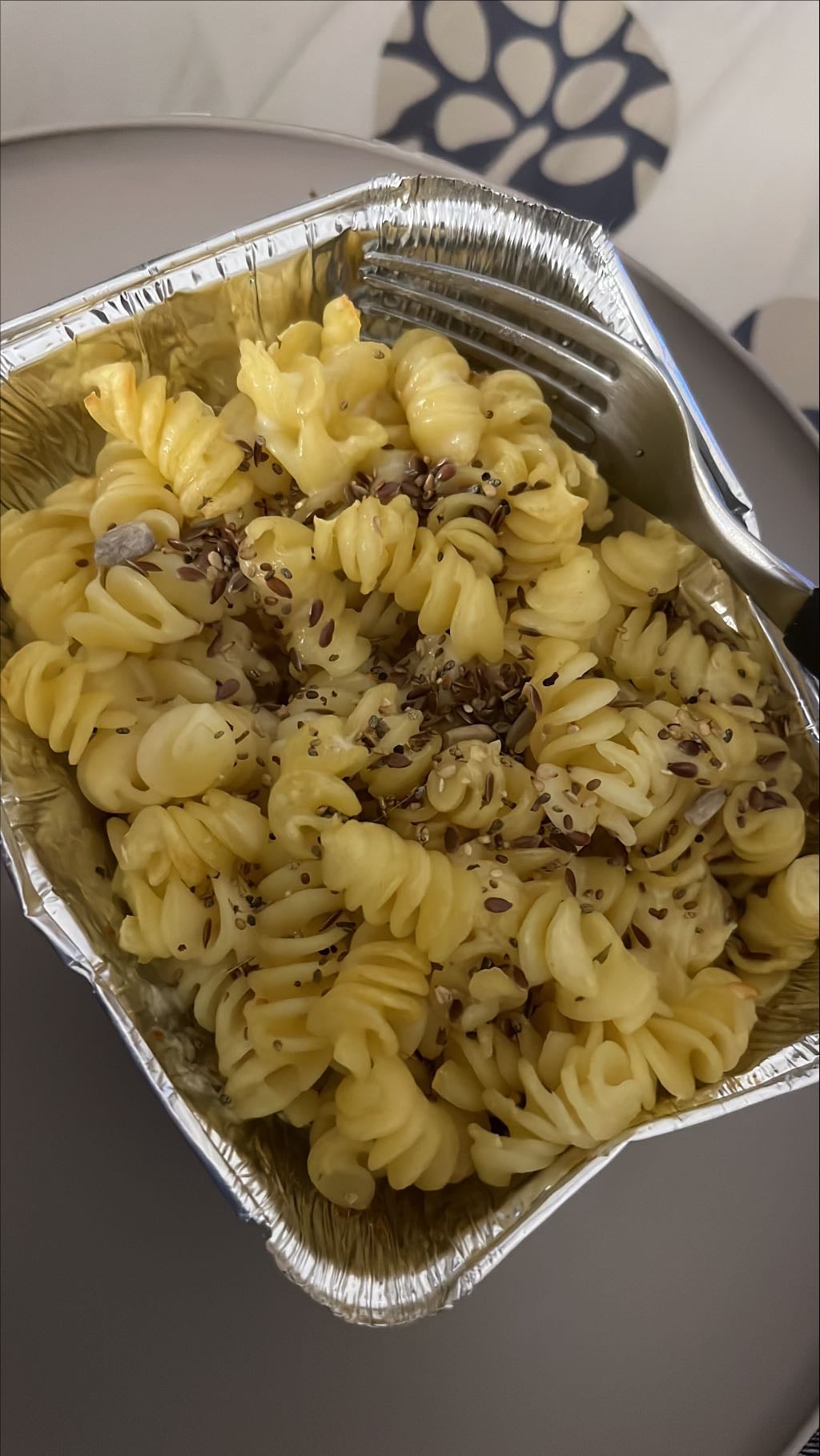 fideos gratinados con semillas - (no me gustaron por como los cocine no la comida en si)