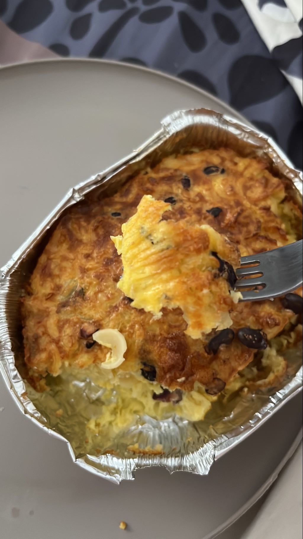 soufle de fideos y porotos