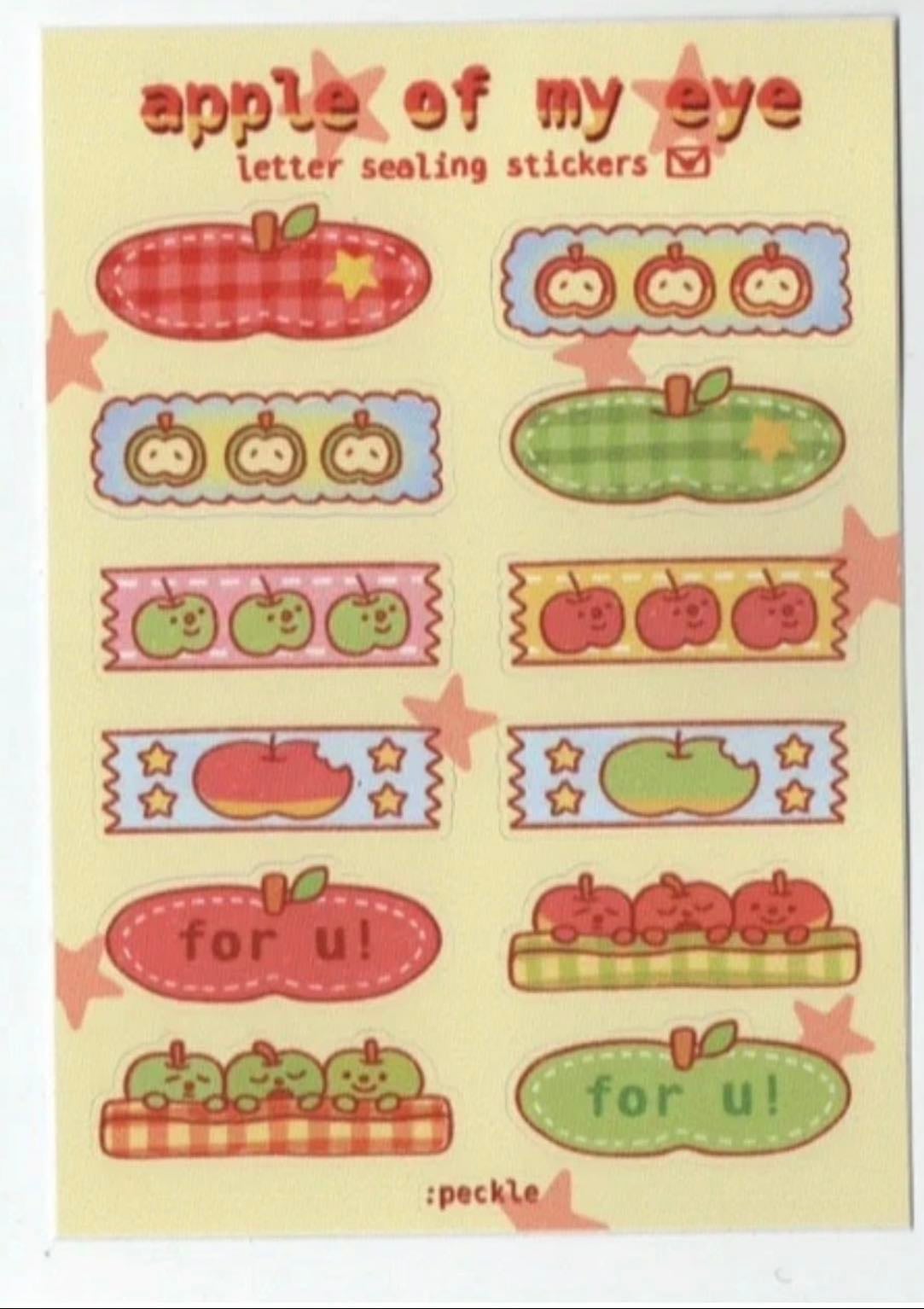 Apple of My Eye Sticker Set - Peckle