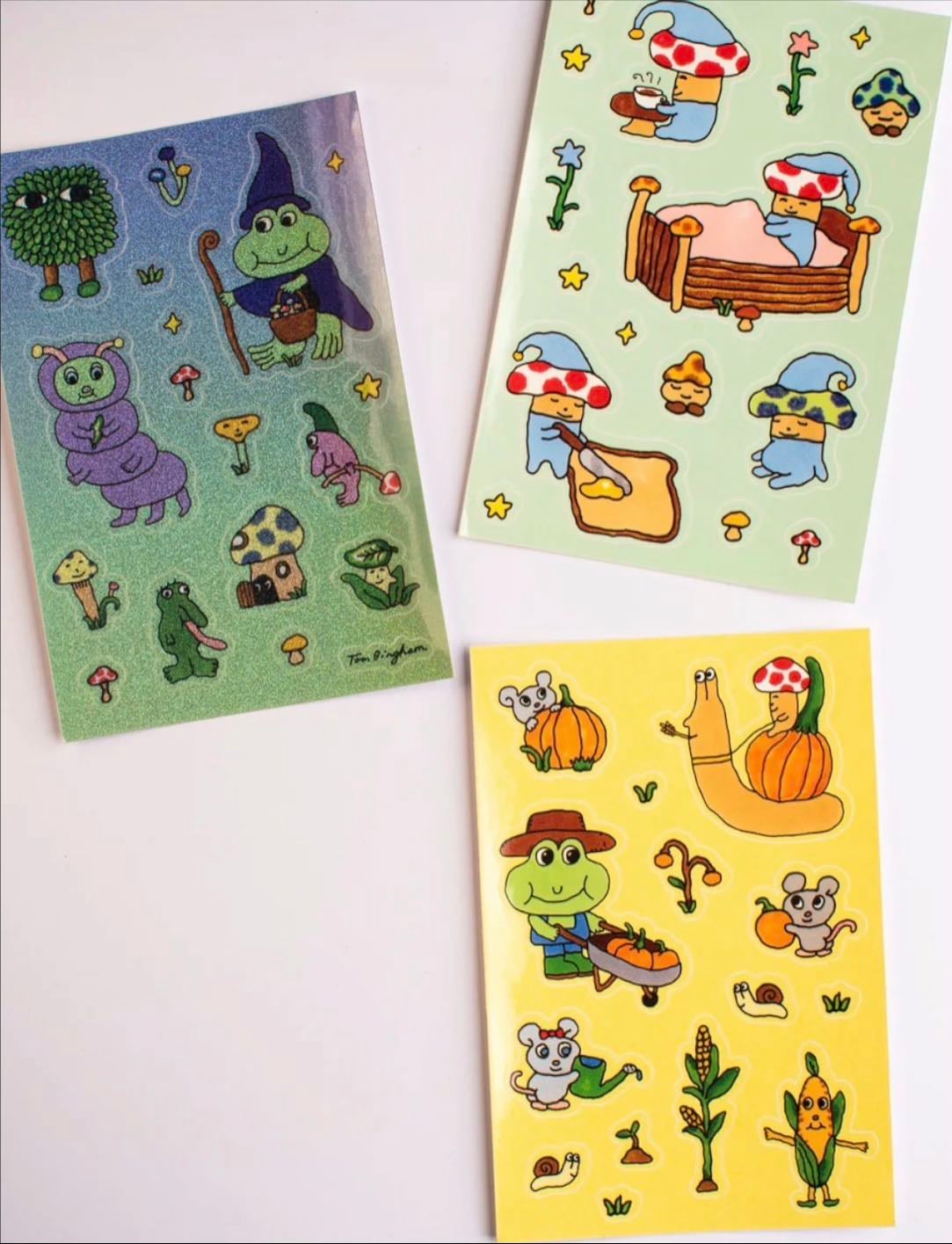 Mystic Mushroom Vinyl Sticker Pack - Tom Bingham