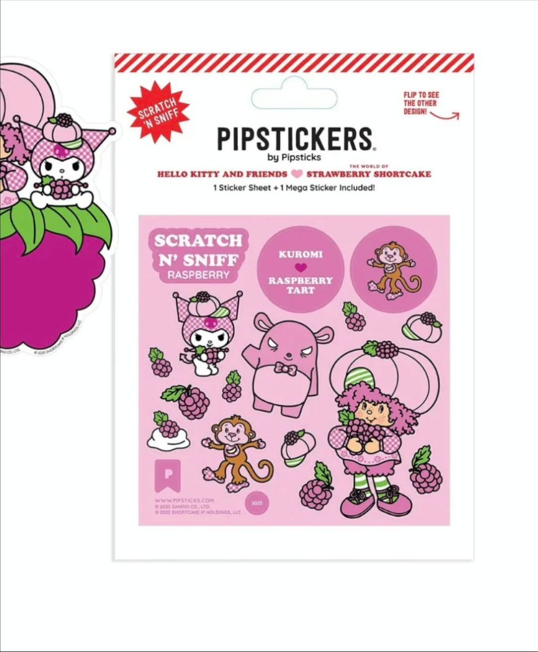 Raspberry Bushels Scratch n Sniff Stickers - Pipsticks