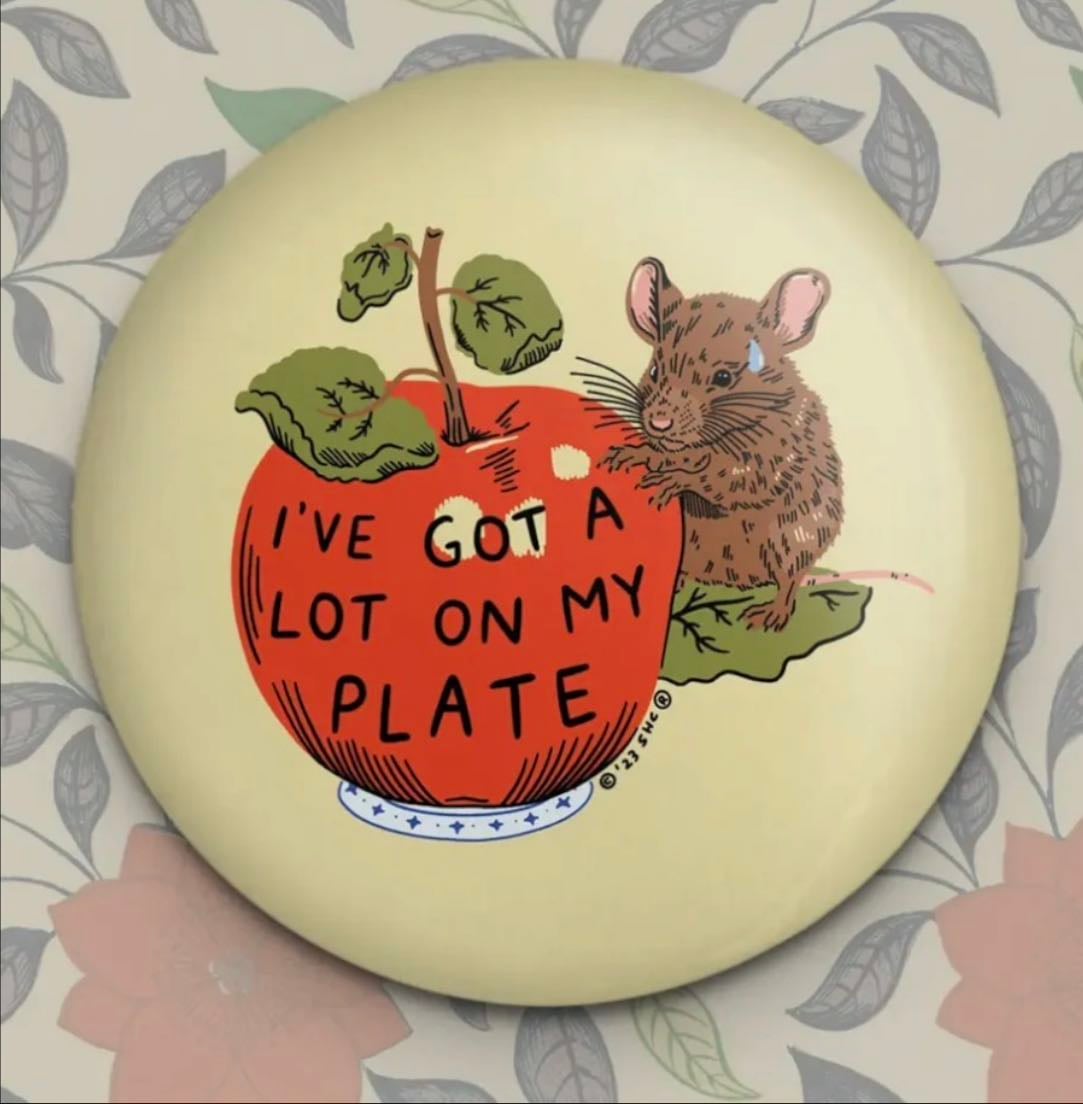 A Lot on my Plate magnet - Stay At Home Club