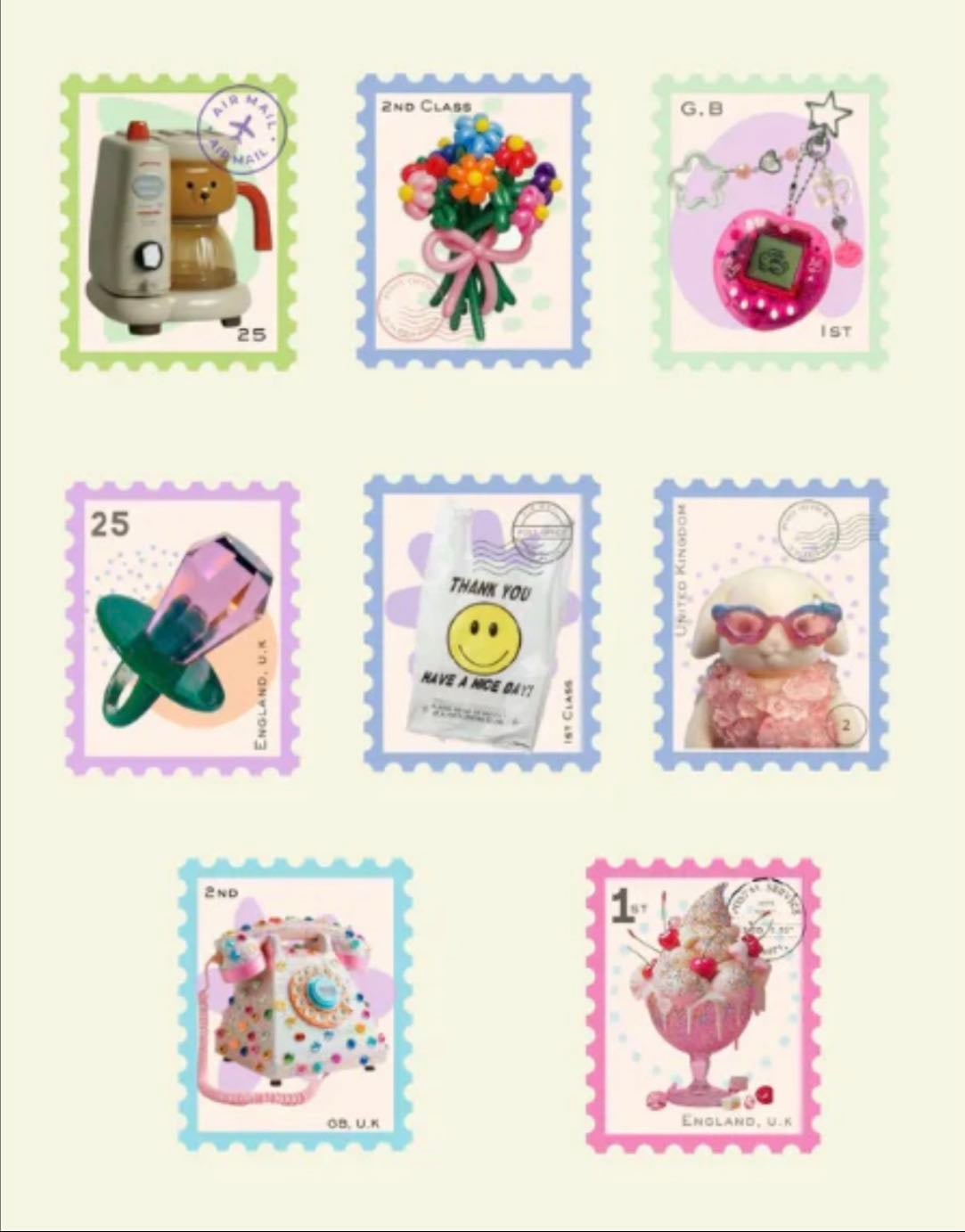 Millenial Washi Flake Stickers - Shellflower