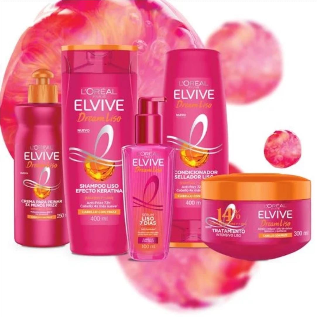 Colecci贸n dream liso. Elvive