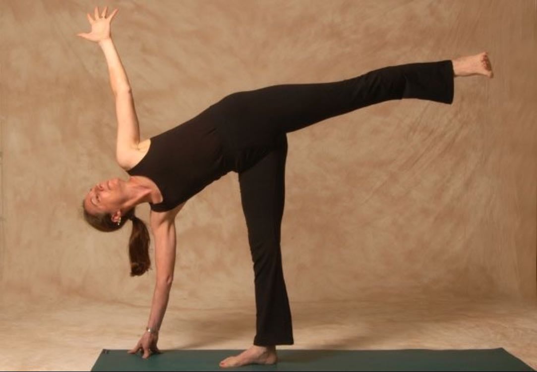 revolved half moon pose - pavitrtta ardha chandrasana