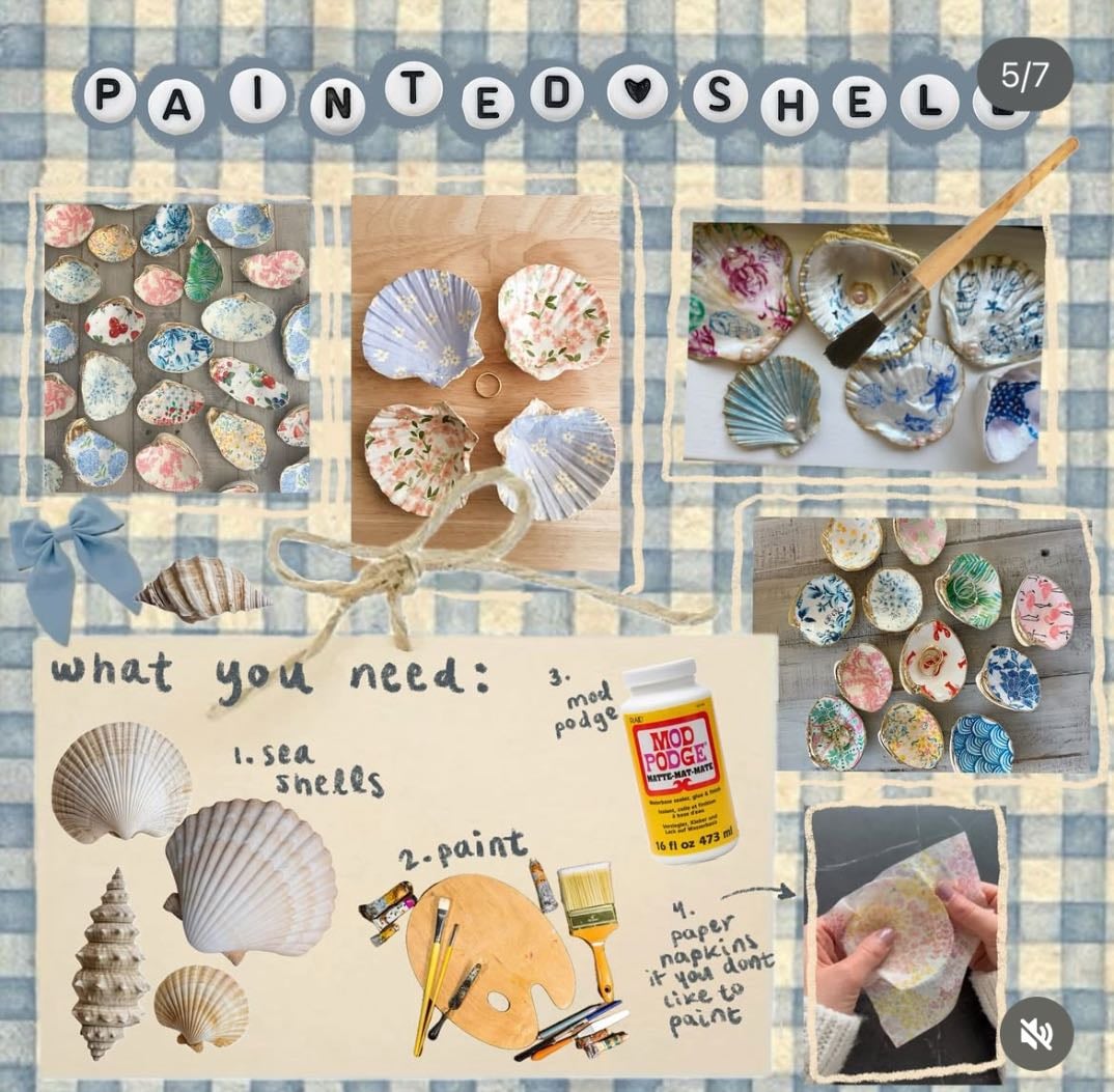 paint seashells