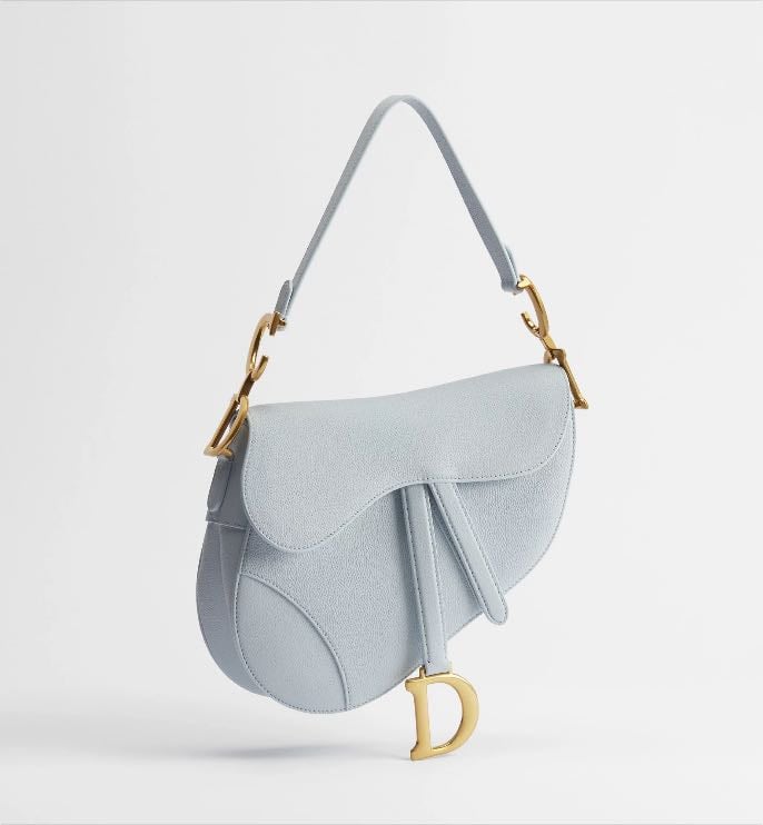 Saddle Bag with Strap - Ice Blue Grained Calfskin
Gold-Tone Metallic Grained Lambskin
Plum Grained Calfskin