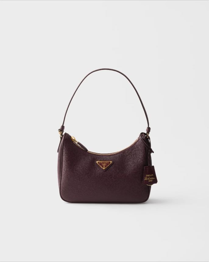 Prada Re-Edition 2005 Saffiano leather mini-bag - Burgundy