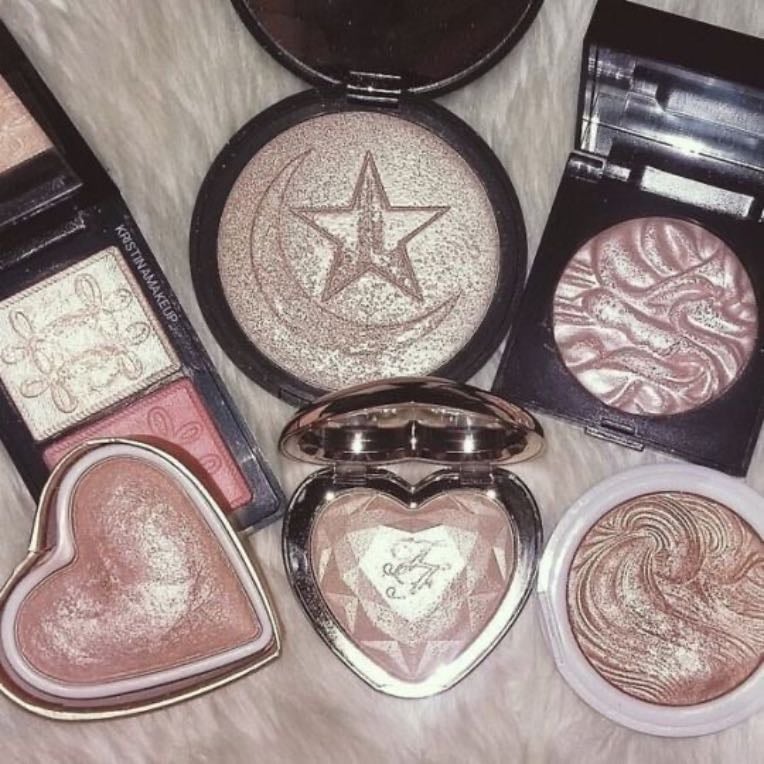 highlighter en polvo - tonos rositas y más neutrales <: