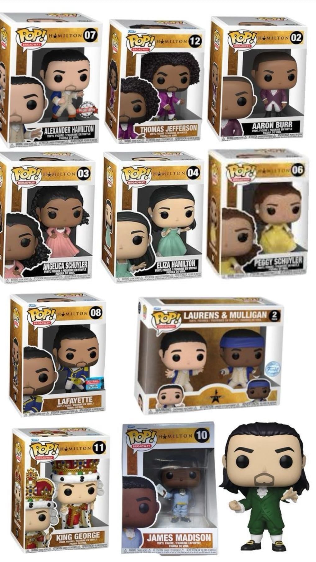 Hamilton Funko Pops