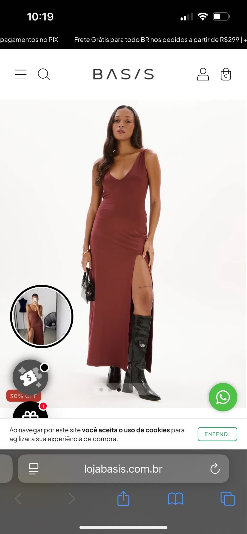 vestido longo fenda