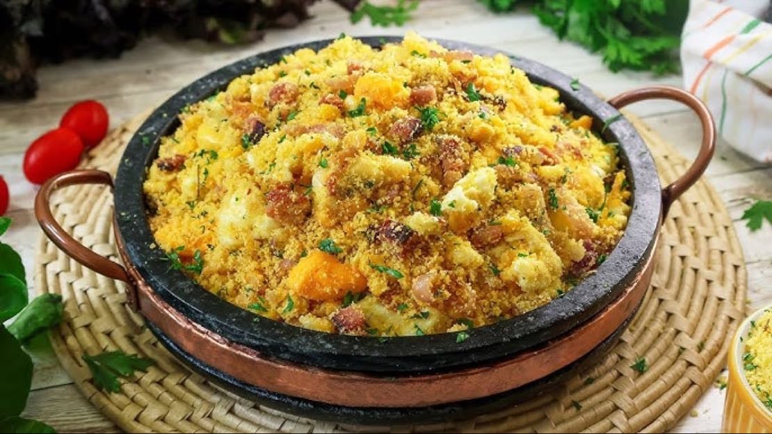FAROFA MINEIRA DE FARINHA DE MILHO - Receitas do Will
