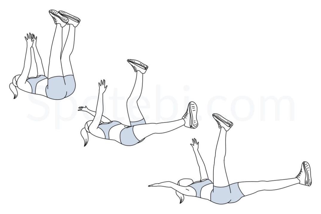 single leg dead bugs