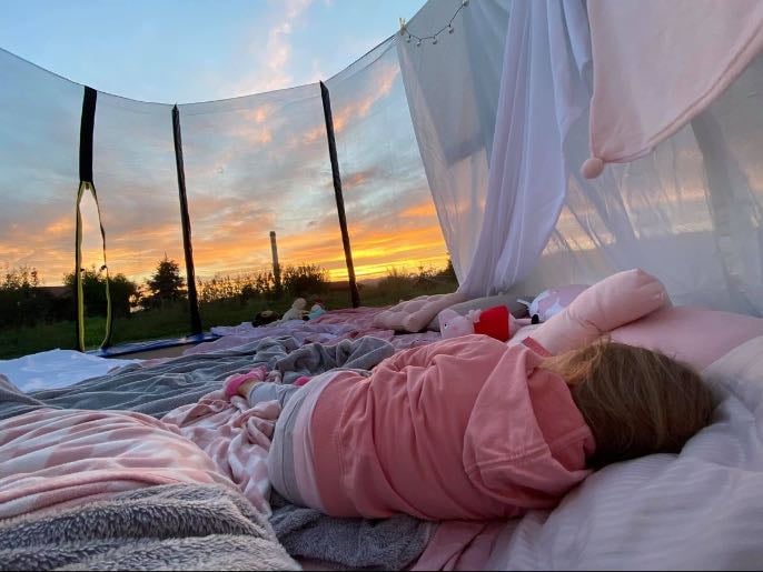 Sleepover on a trampoline - I don’t have one…