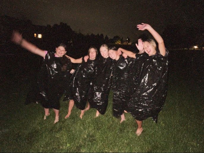 Go trash bagging - try not to get hurt