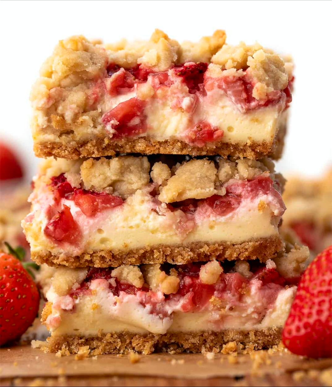 Strawberry cheesecake bars