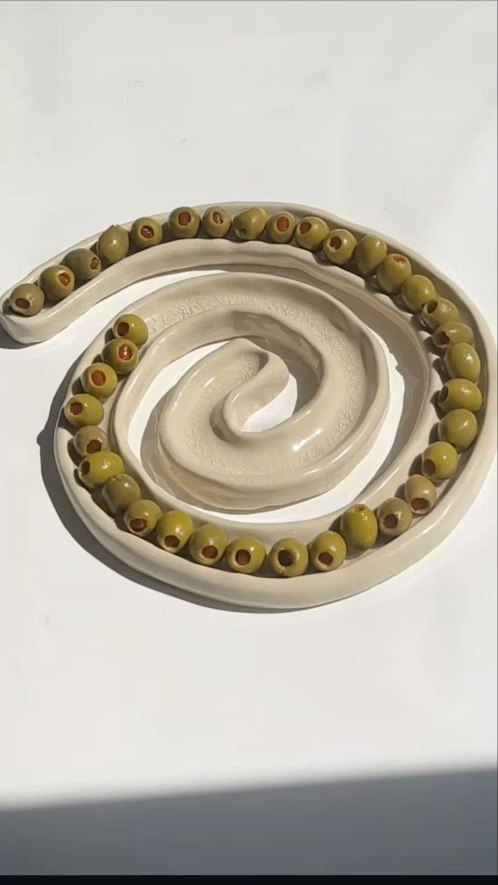 plato para aceitunas - arcilla horneada