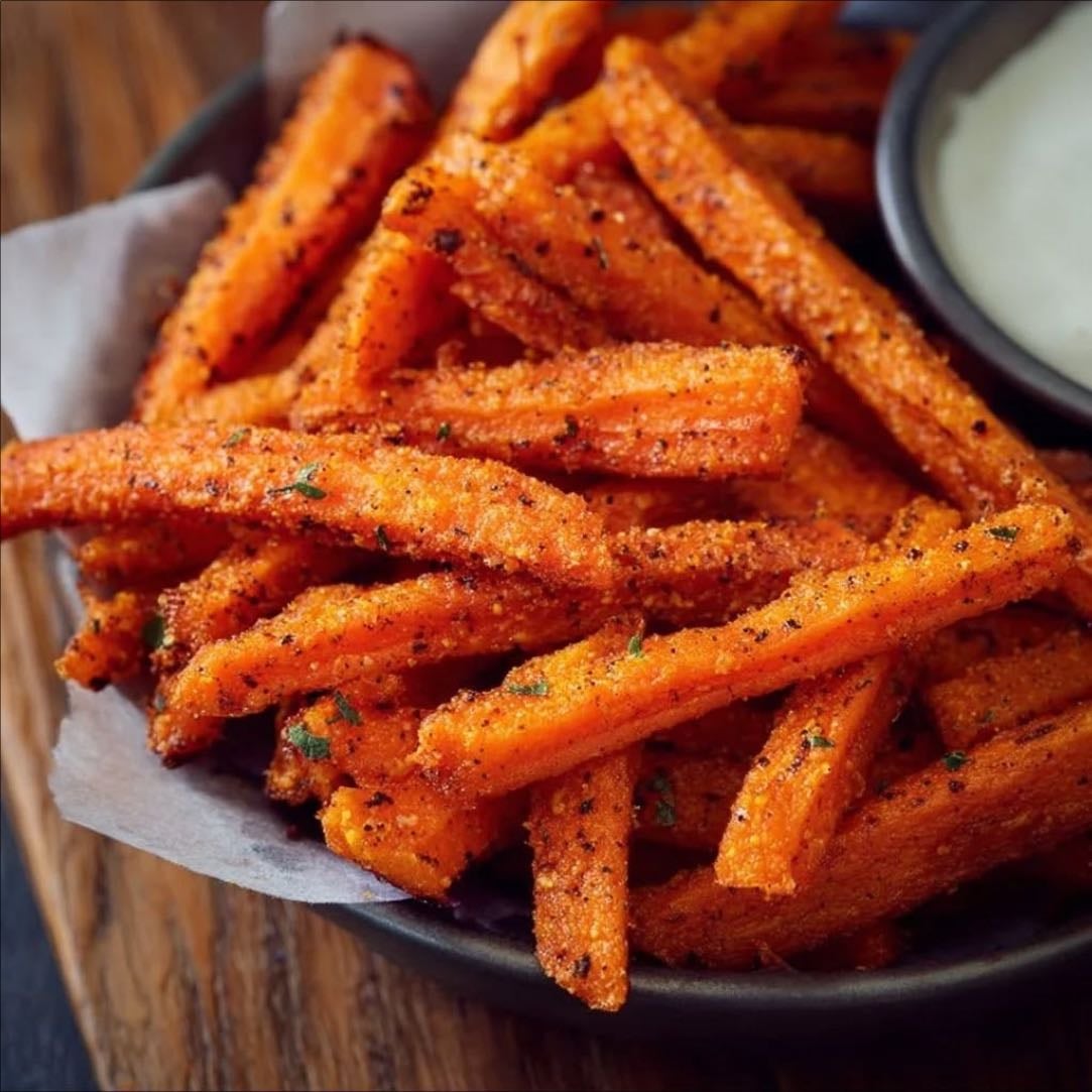 crispy carrot fries - 30min