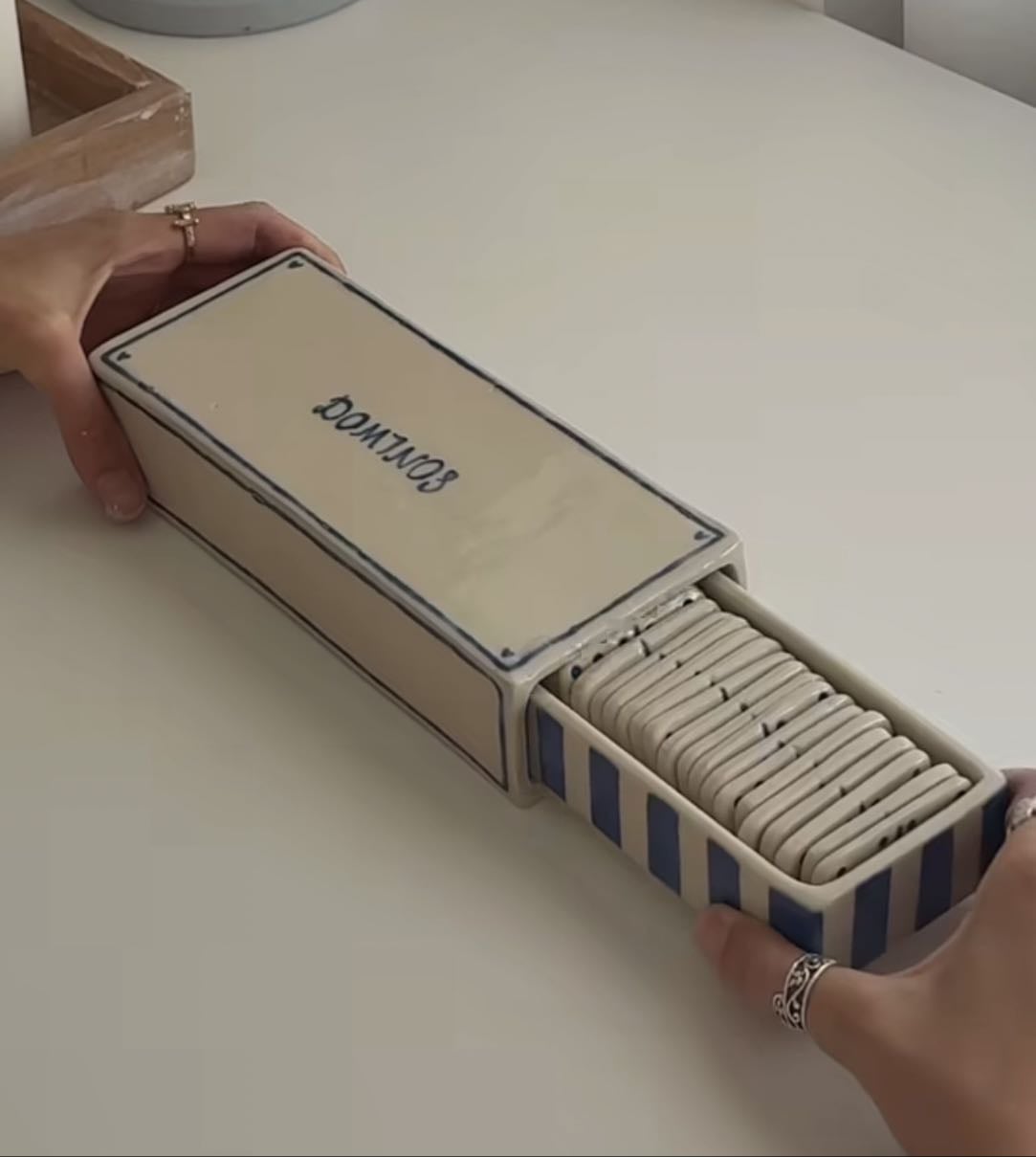 juego de dominos - arcilla horneada/ secado al aire