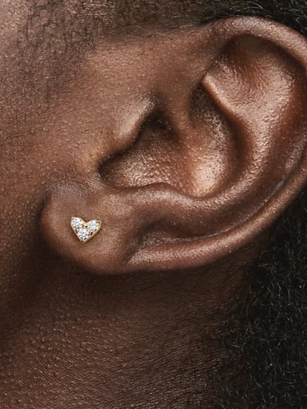 triple stone heart earrings pandora