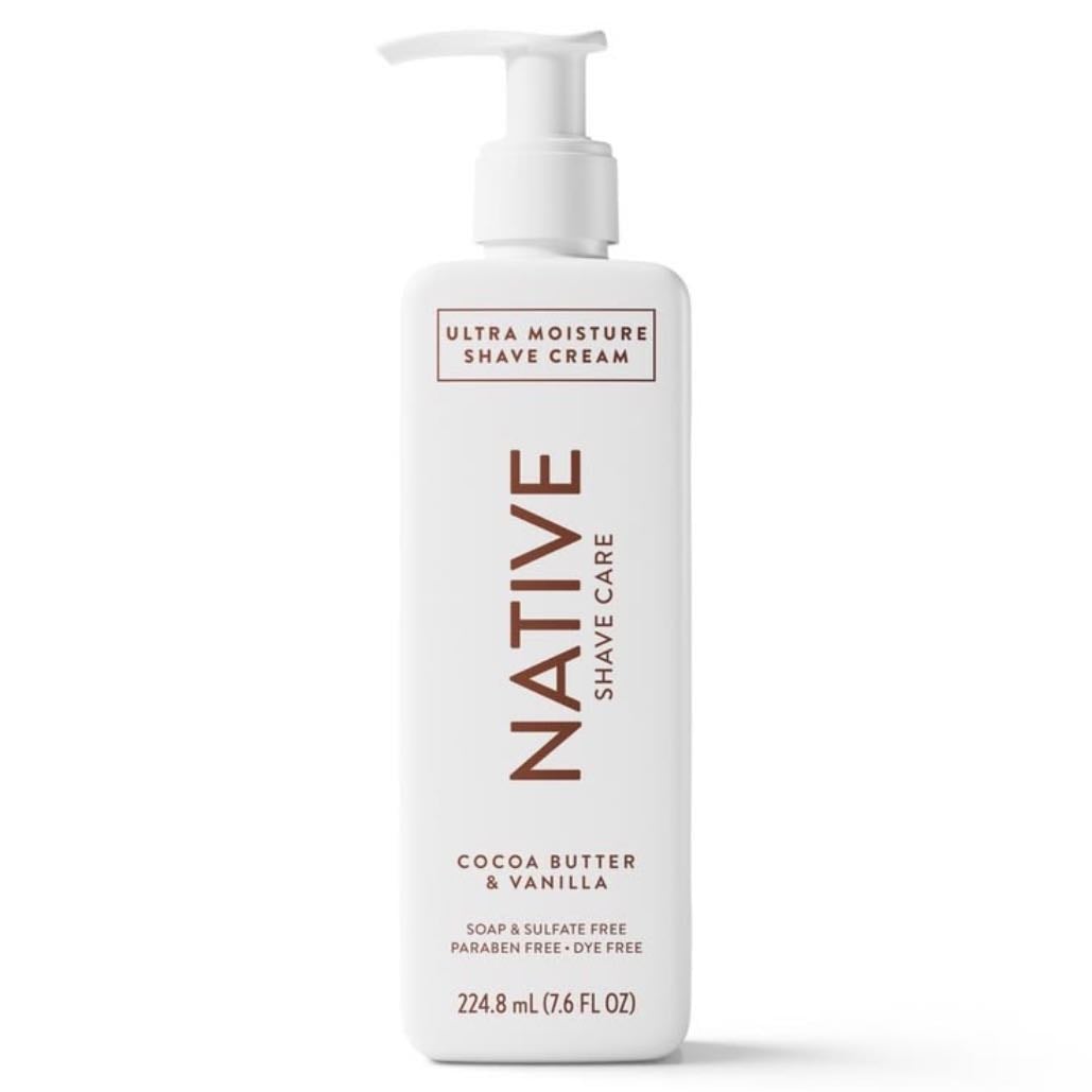 cocoa butter and vanilla shaving cream native