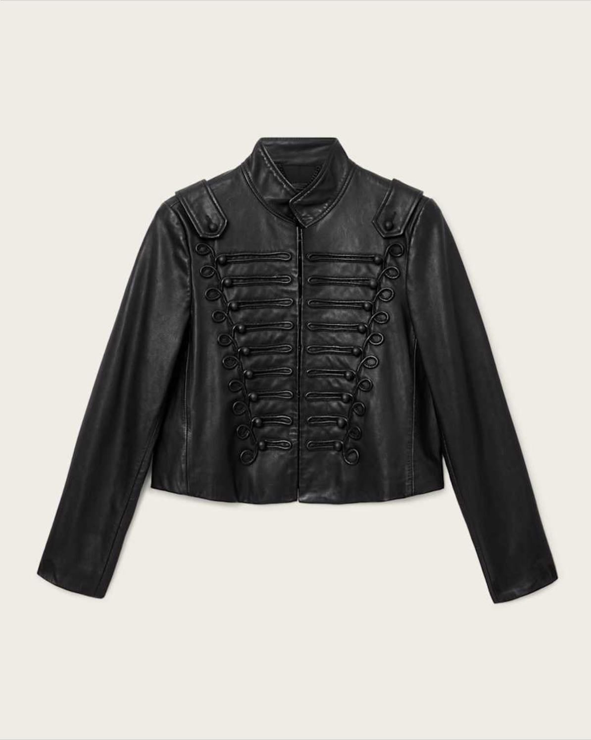 Rummy Cropped Leather Jacket - All Saints