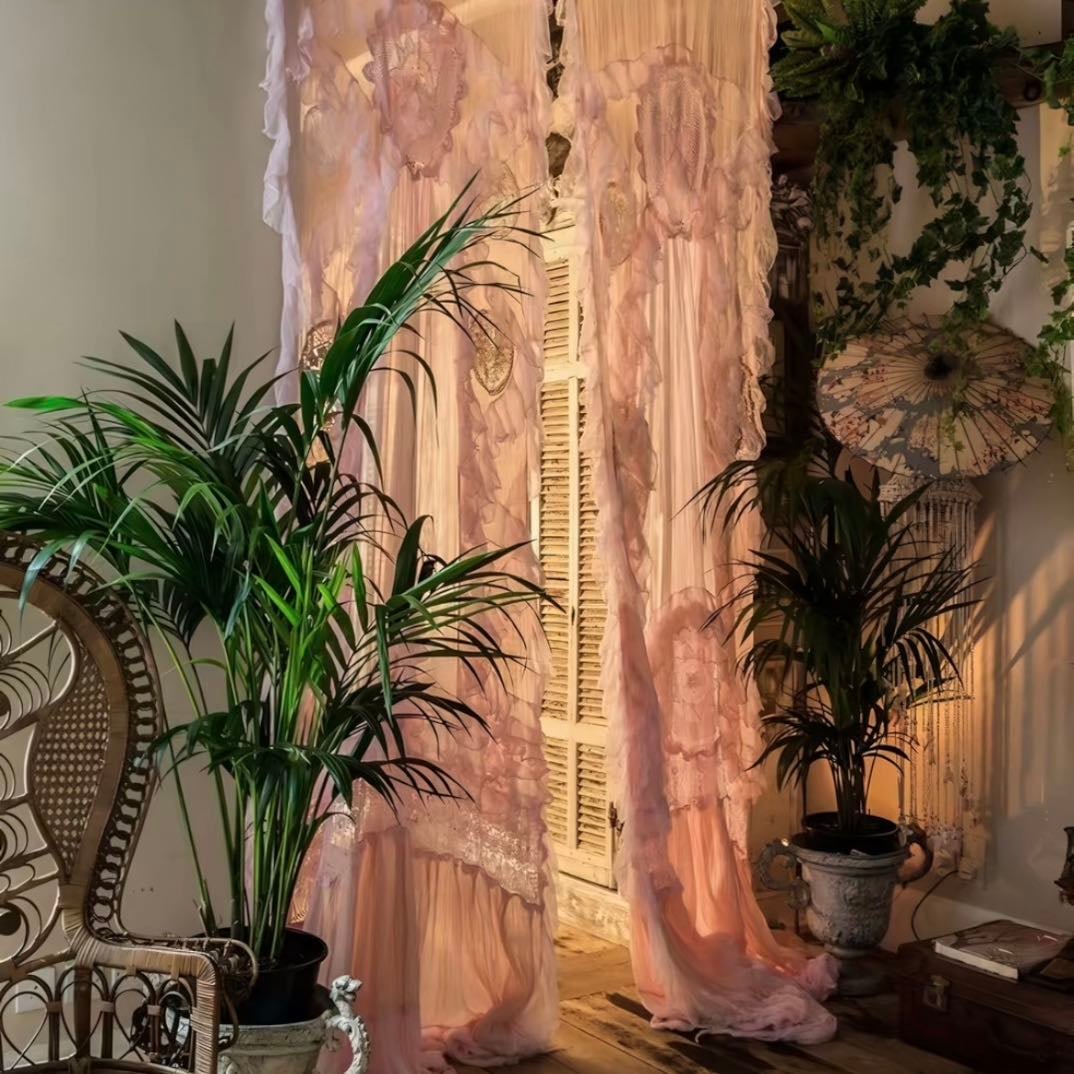 curtains on the doorway