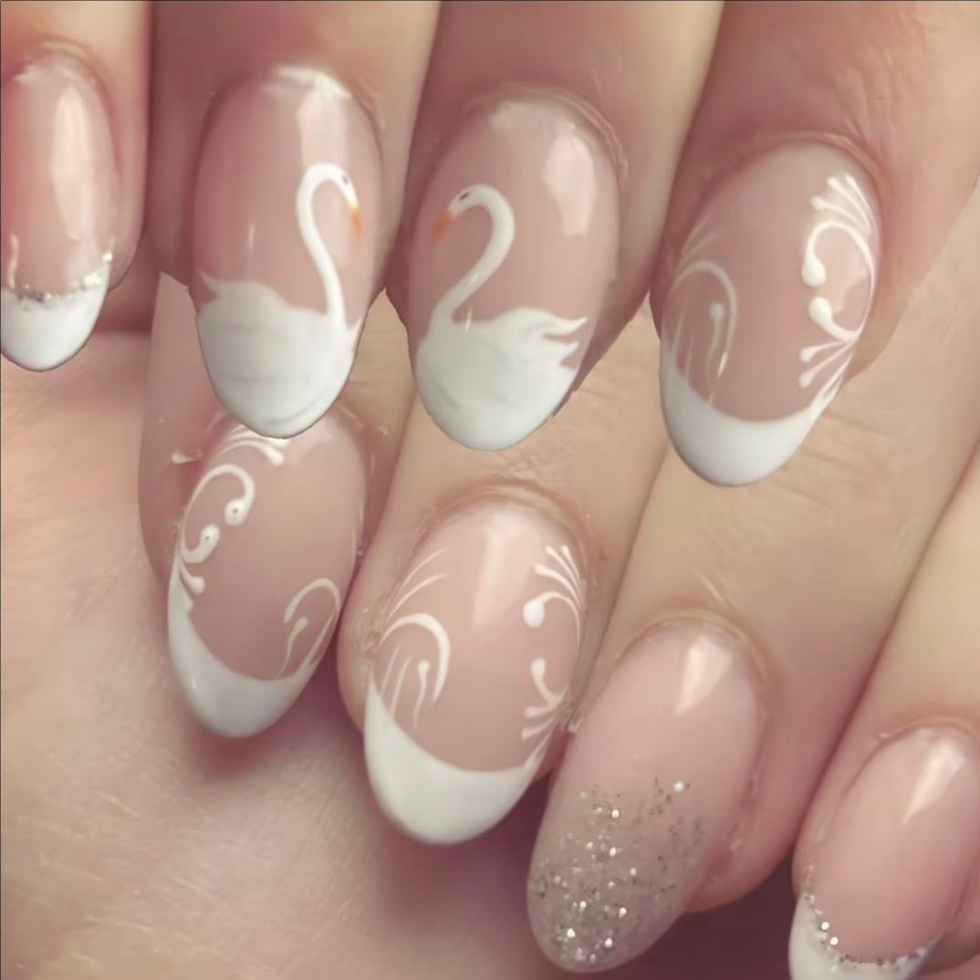 swans and glitter