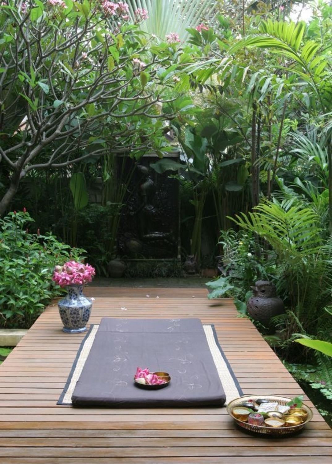 outdoor yoga space