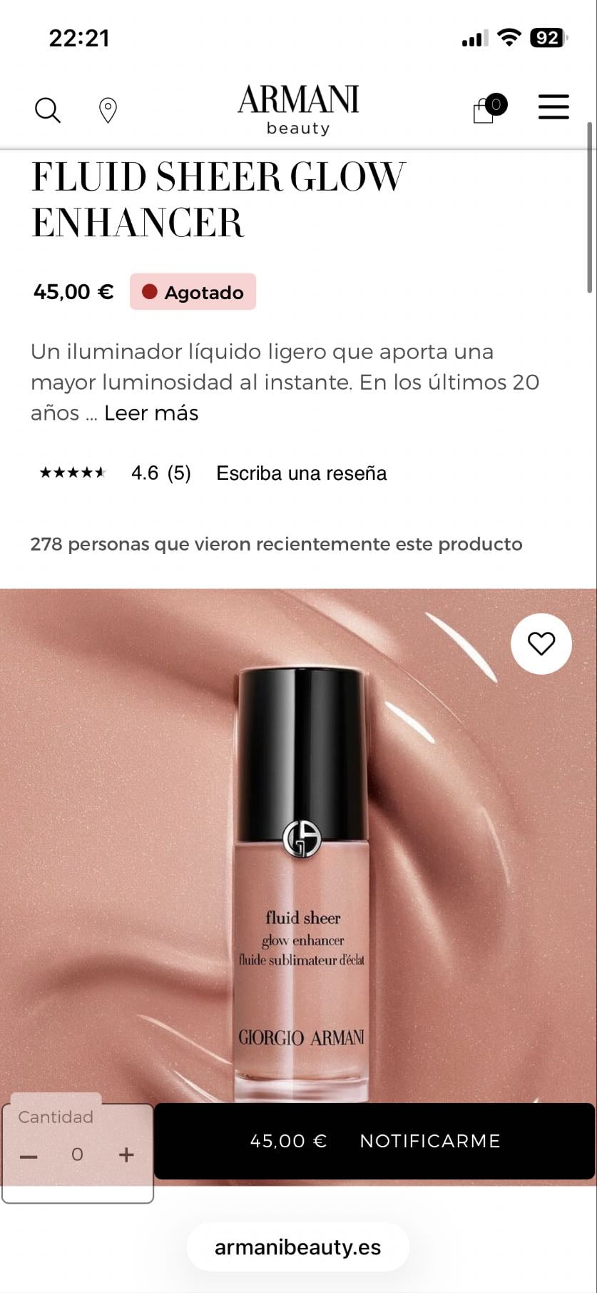 Iluminador colorete - Armani