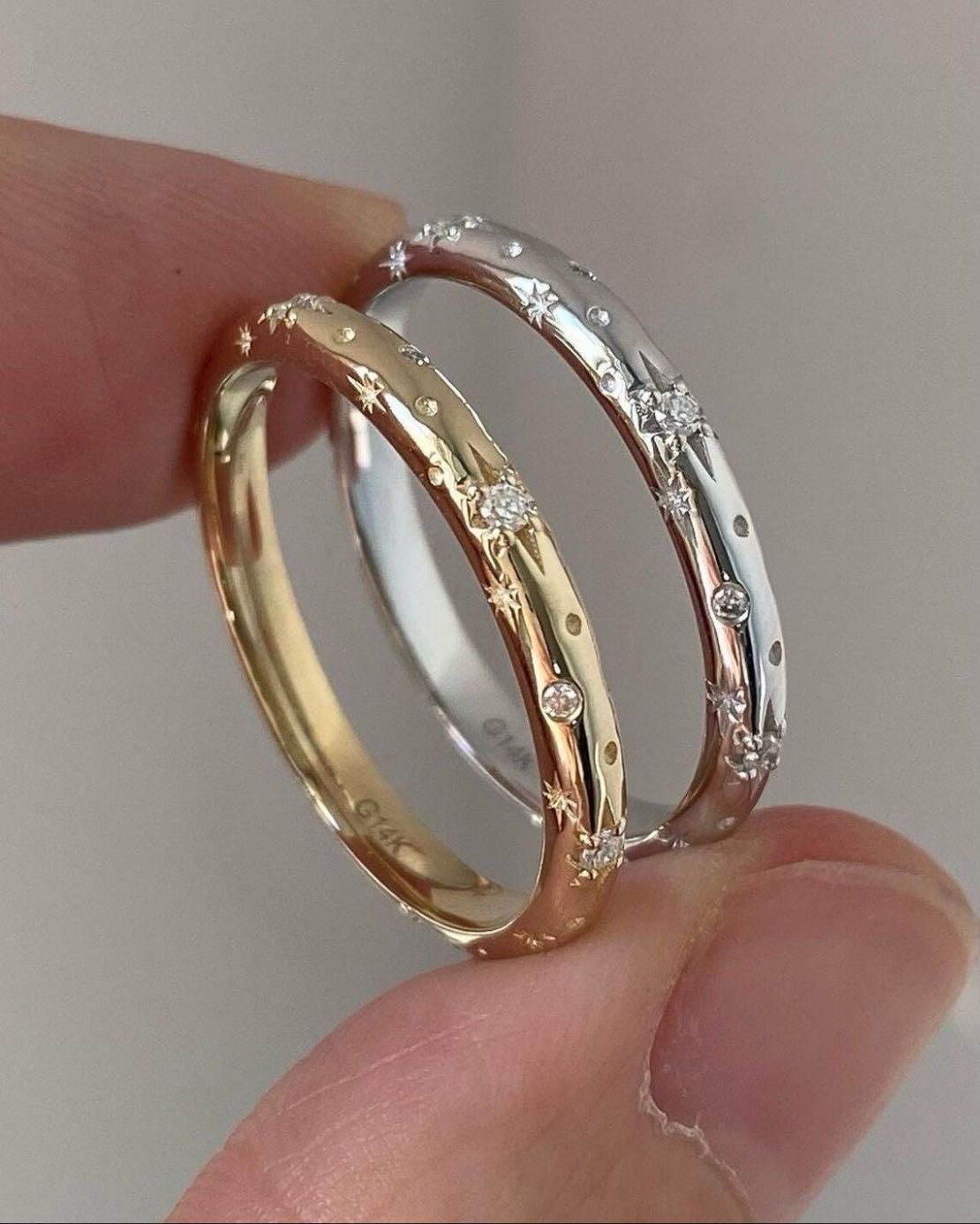 White gold, soft gold, silver jewelry