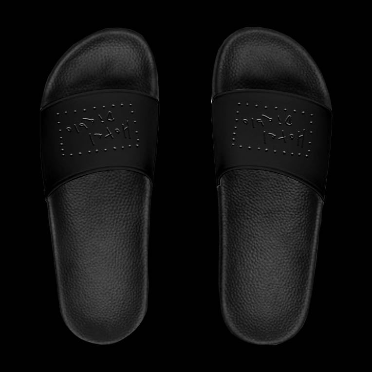 hotel diablo embossed slides - $60.00