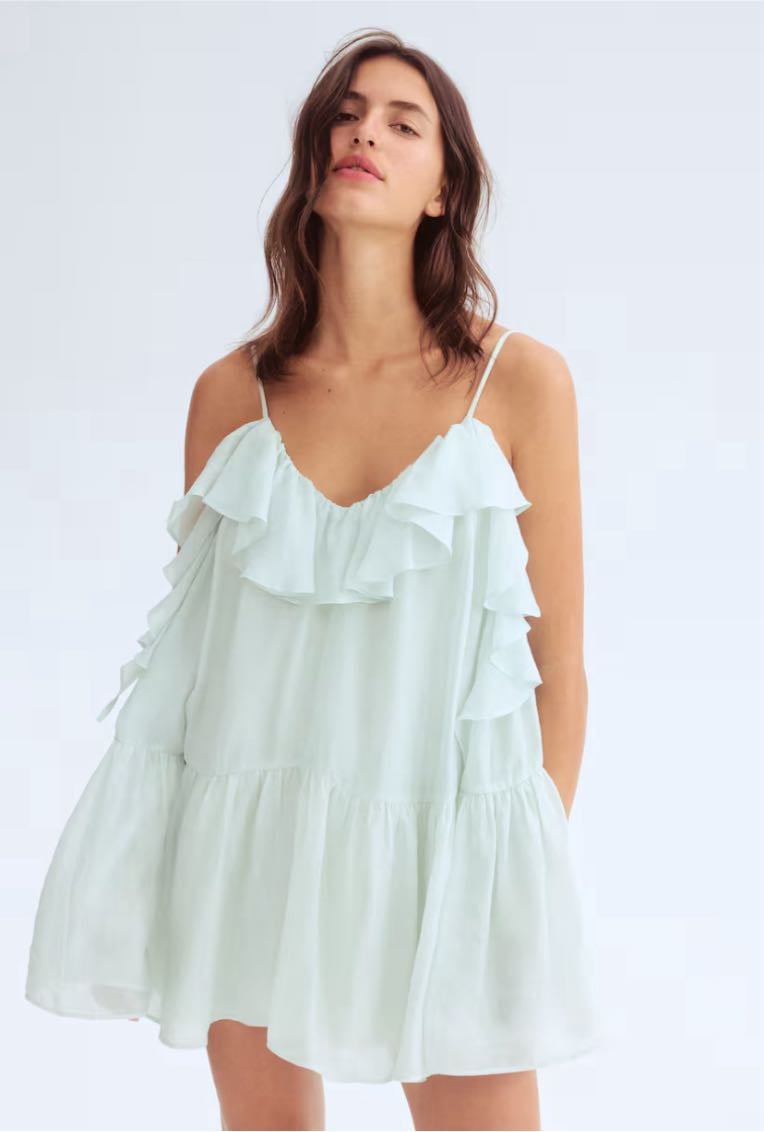 H&M Volantskleid aus Organza - 59,99€