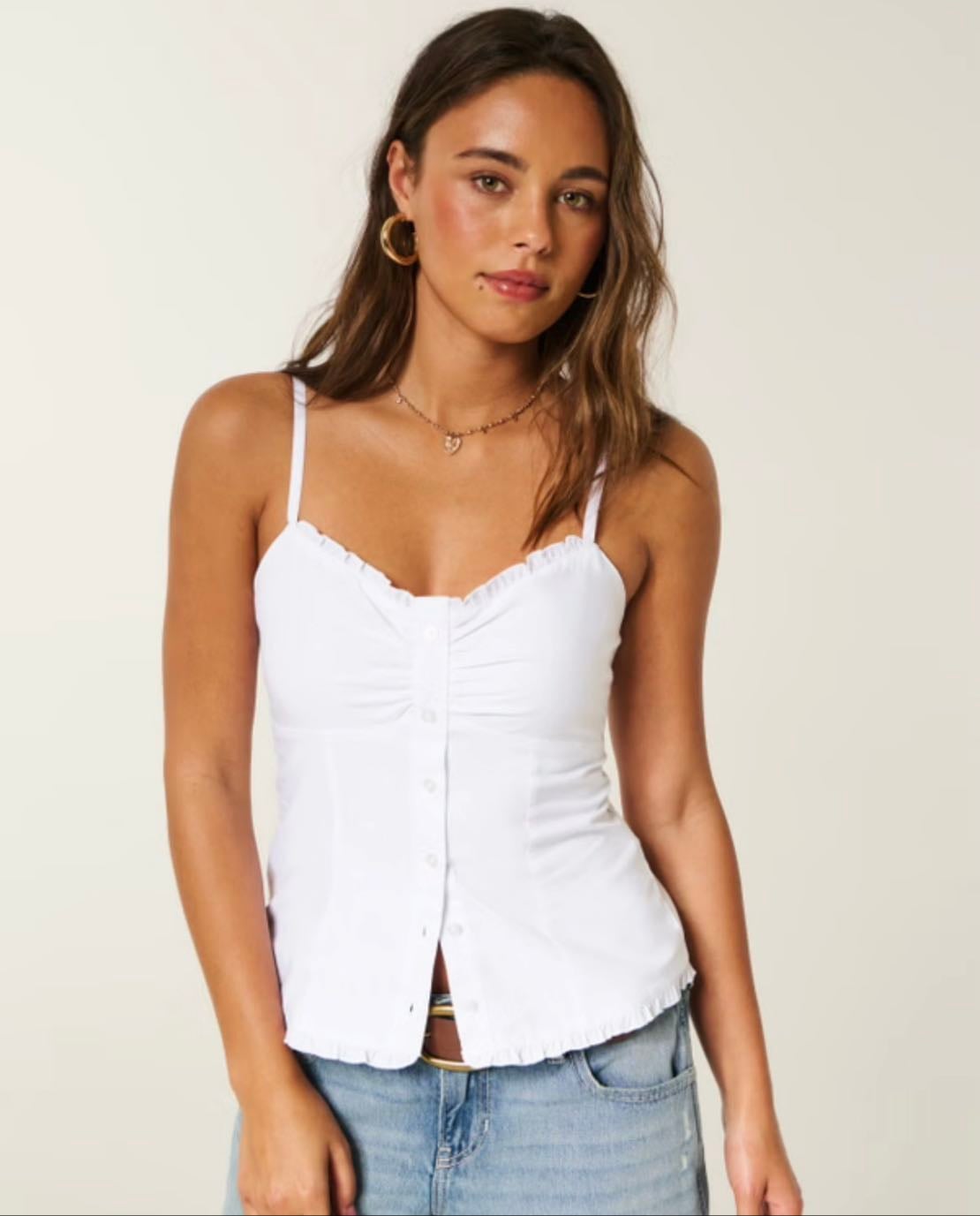 HOLLISTER geknöpftes tanktop weiss - 39,95€