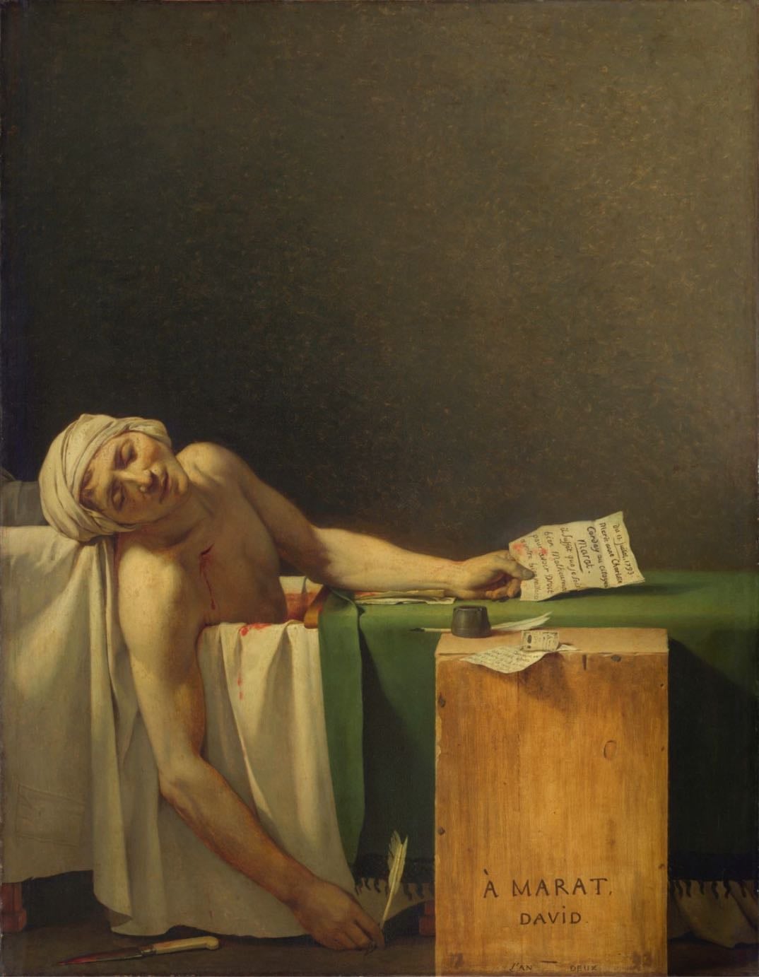 La Mort de Marat - Jacques-Louis David - 1793