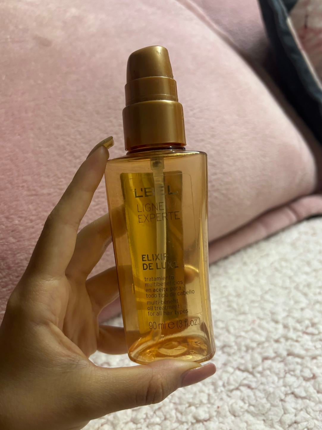 Aceite capilar L’BEL - $34.000 COP Este también es de mis favoritos por que deja el cabello super lindo, no es pesado y deja un efecto como de salon.