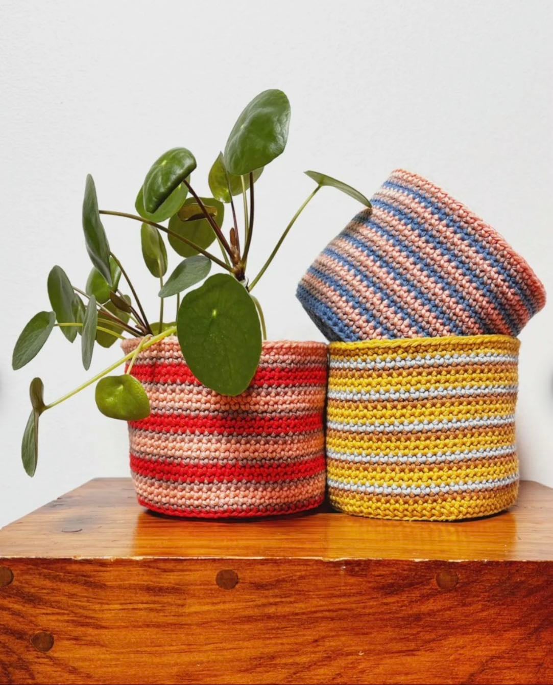 Crochet plant pots