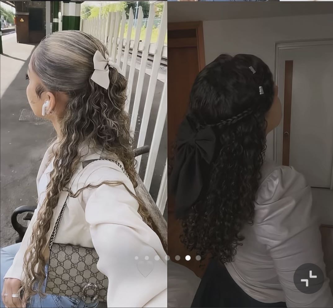 Tresse + noeud - Cheveux gras