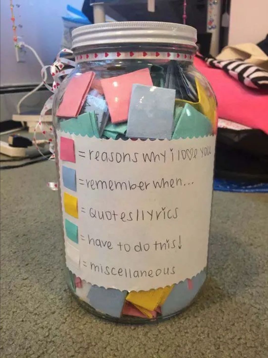 Note jar - Can be to doβs, lyrics, random crafts, outfits, etc!