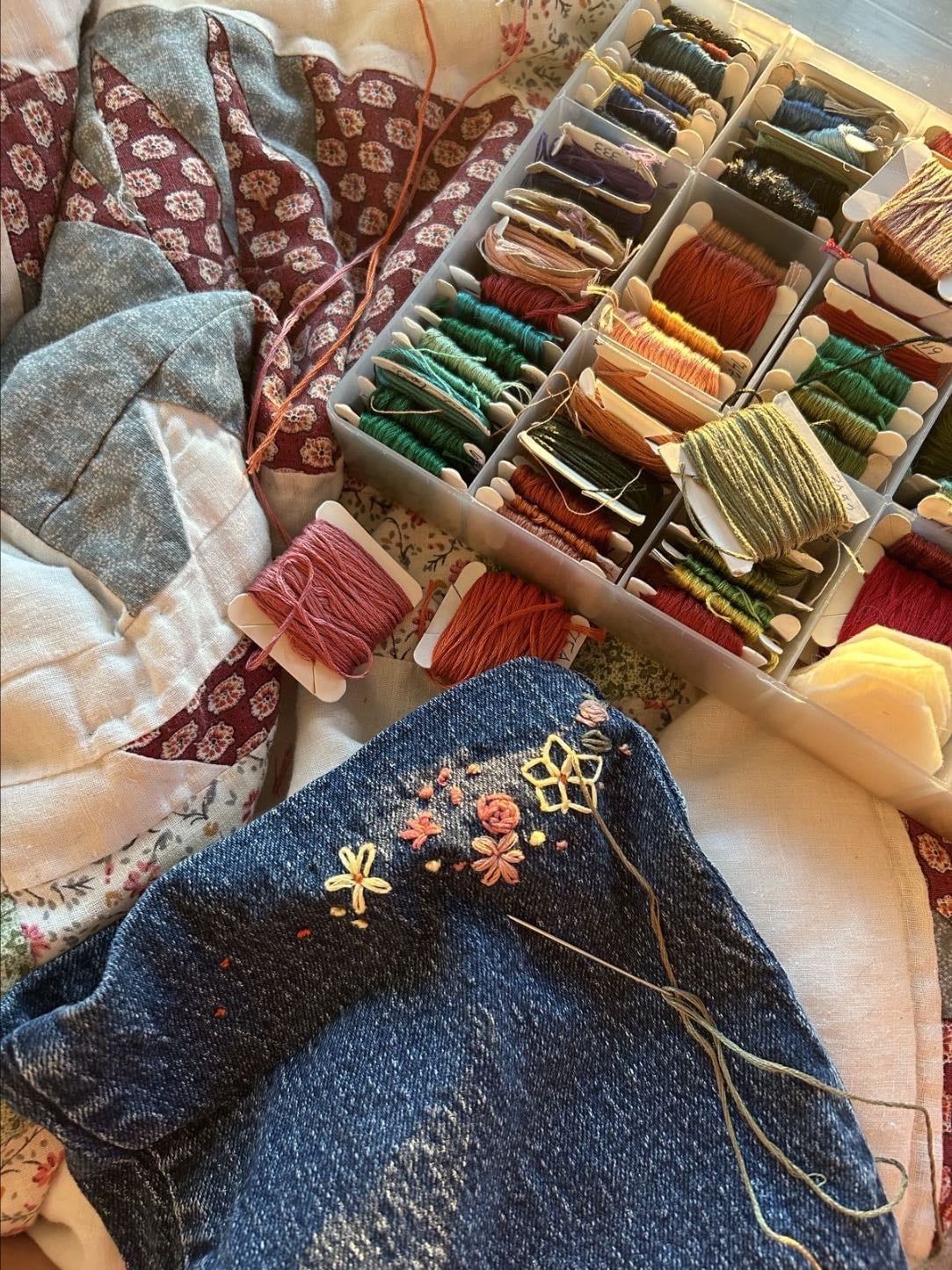 Embroidering