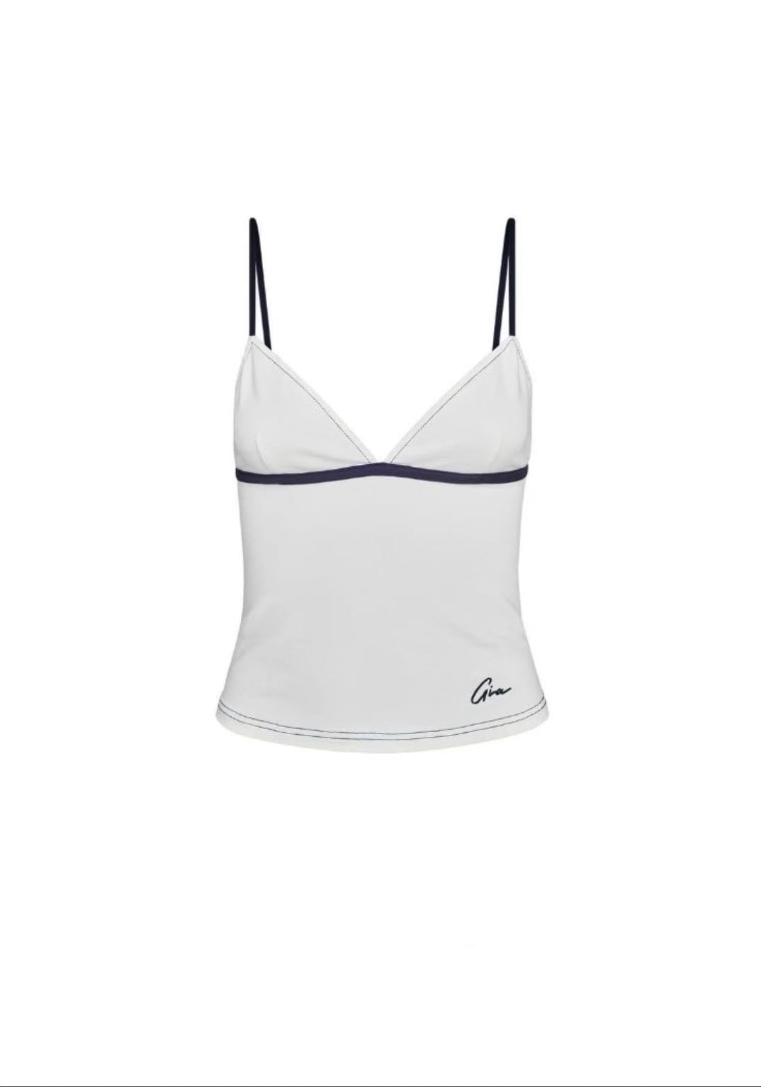 White and Black Tank Top