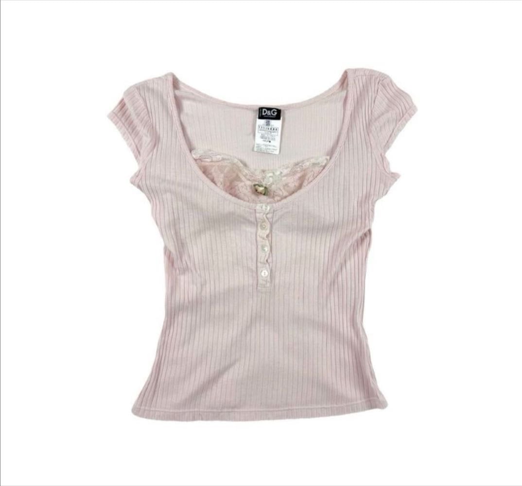 Pink Button Top