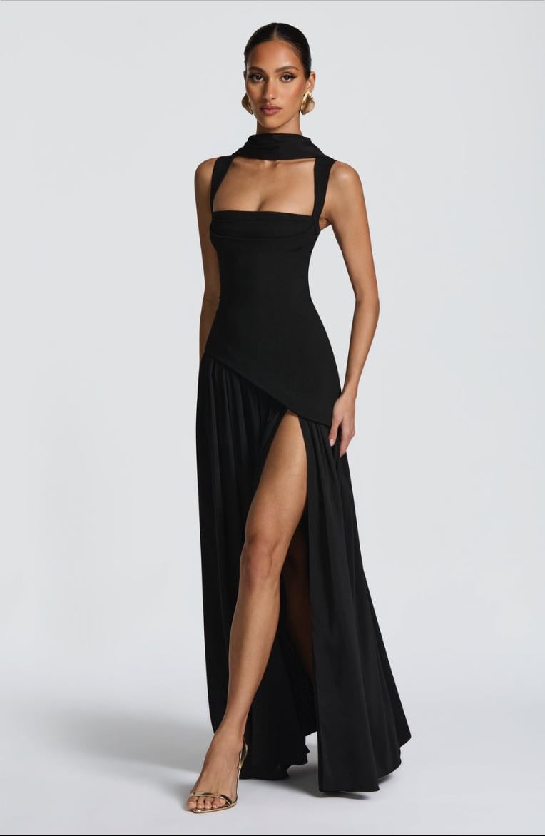 TULLULAH MAXI DRESS - BLACK - Babyboo