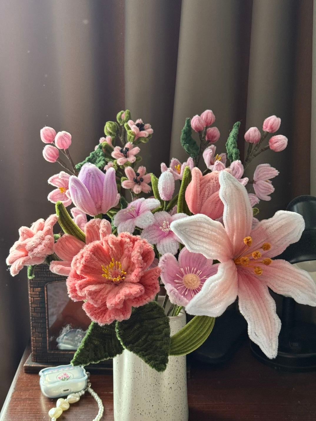 Flores con limpiapipas