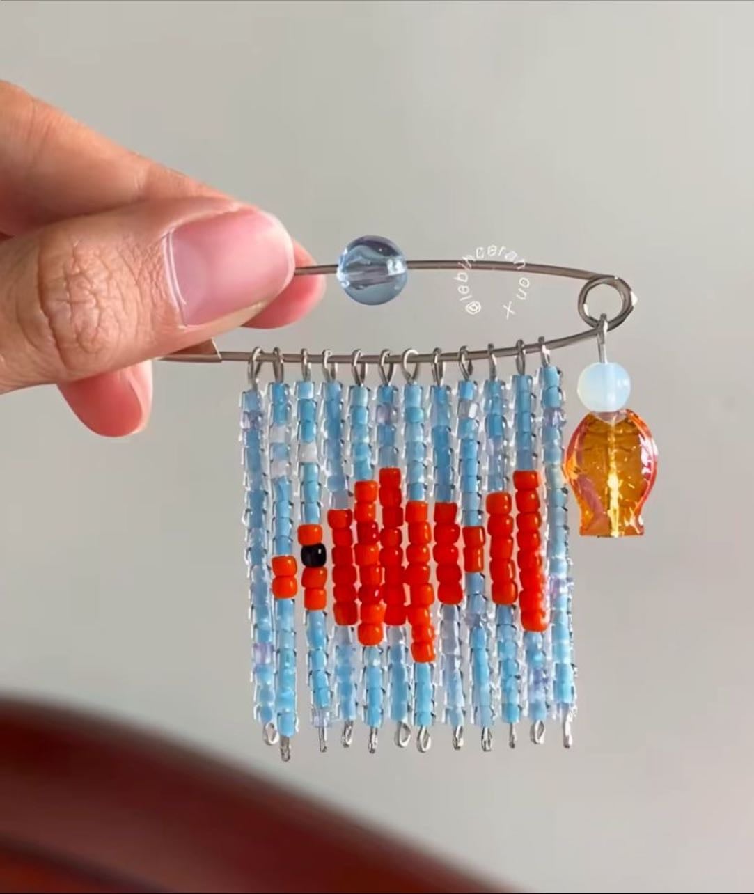 Safety pins and beads